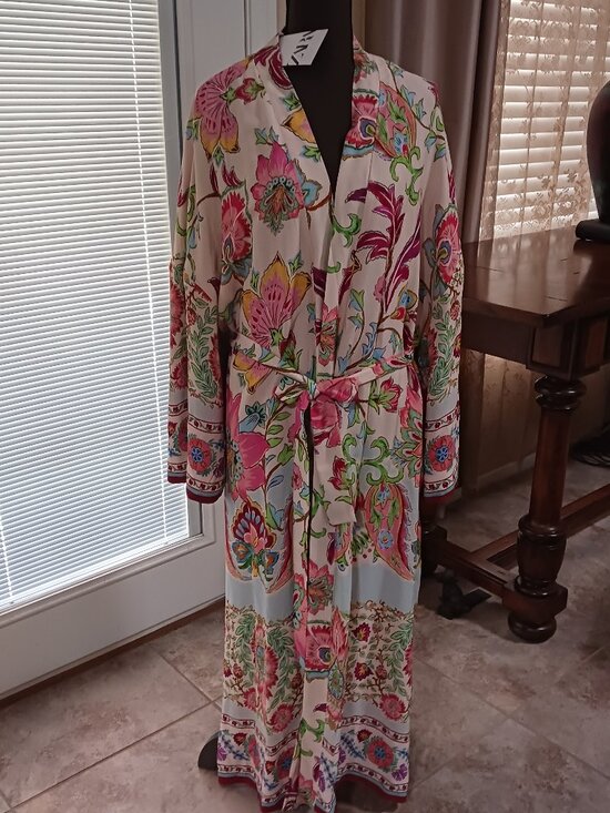 Zara Other - NWT - PRINTED XL KIMONO ROBE WITH BELT